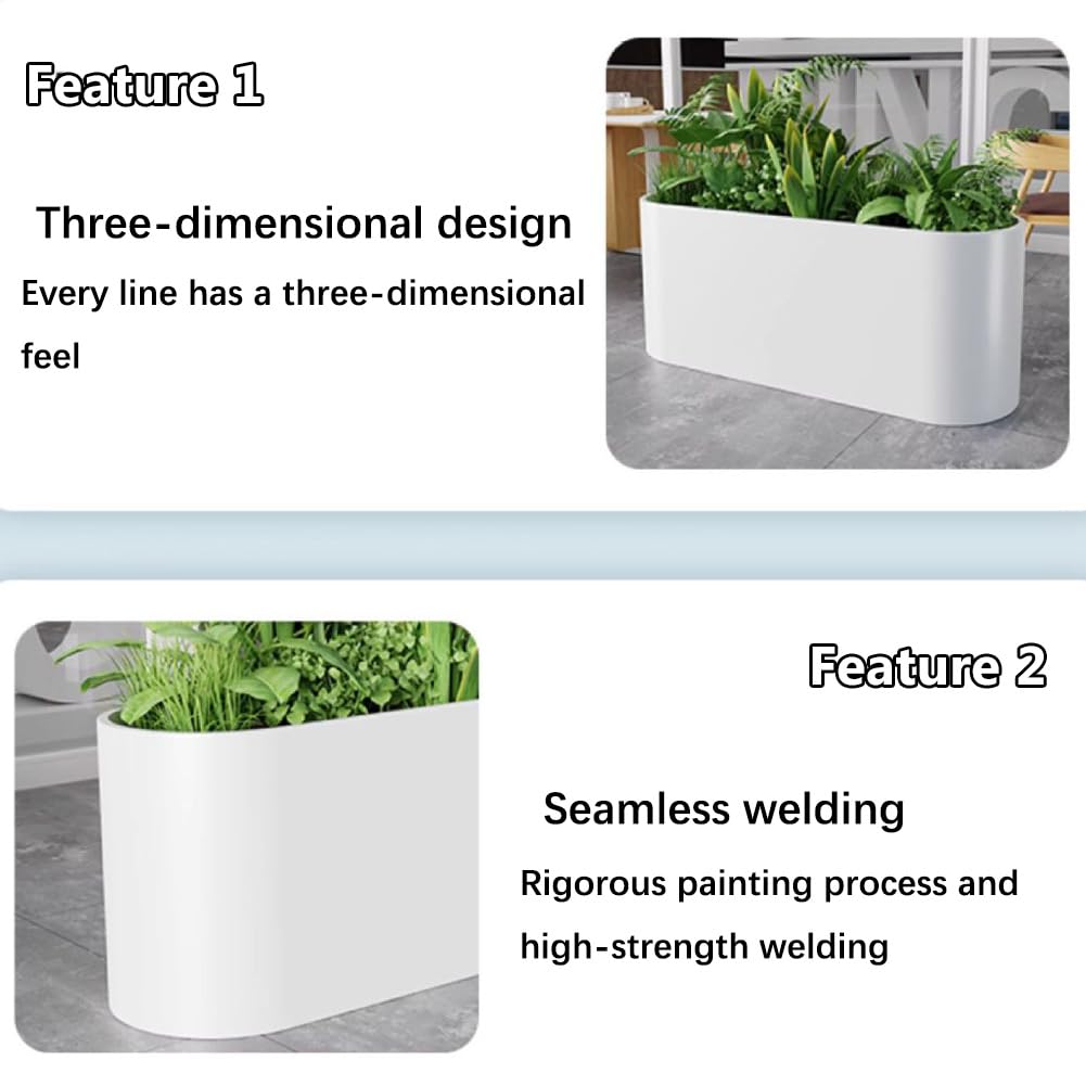 Sions Freestanding Planter Garden Beds, Outdoor Galvanized Planter Raised Garden Boxes, Raised Vegetable Gardens and Balcony Plant Tray Planting Beds,Black 80cm*30cm*50cm