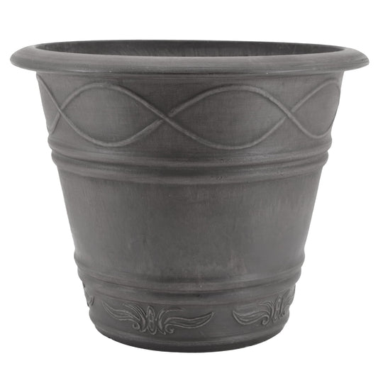 PSW Pot Collection Western Weave Planter Pot for Indoor and Outdoor Plants and Gardens, 14.5-inch, Chocolate