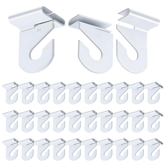 Yuanan 30 Pairs Drop Ceiling Hooks for Hanging, Heavy Duty Drop Ceiling Hook for Hanging Ceilings Hook Ceiling-Grid Hangers Ceilings Hooks for Classroom Hang Plants & Decorations