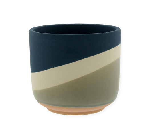AC Decor Ceramic Color Block Planter (3.5", Blue)
