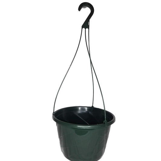 10" Diameter Contempo Swirl Hanging Basket, Green or White, by Landmark Plastics (10, greenq)