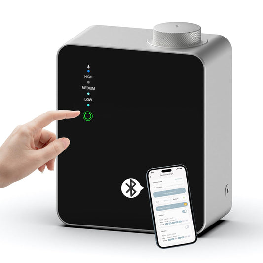 Haigoo Wireless Smart Scent Waterless Home Fragrance Diffuser for Home, Spa, Office, Large Room,Cover Up to 2000 Sq. Ft, Commercial Aromatherapy Nebulizing Oil Diffuser Gift