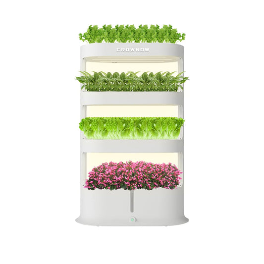 64 Pods Large Capacity Hydroponic Tower,4-Layer Hydroponics Growing System with Full-Spectrum LED Grow Light,Auto Circulating Water,Indoor Hydroponic Garden for Plants Herb Vegetable