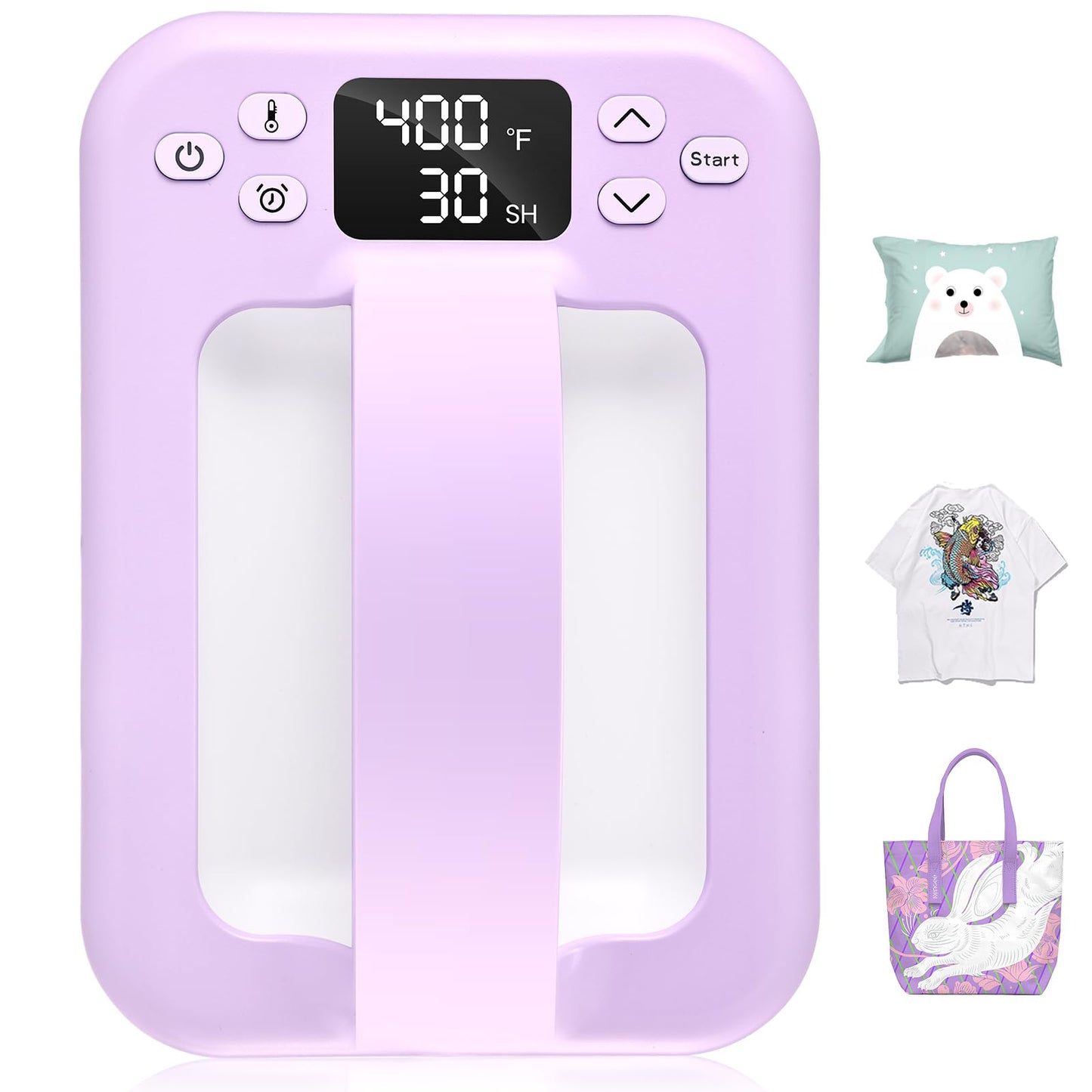 Whubefy Heat Press Machine for T-Shirts, 7"x5" Portable Easy Press T Shirt Pressing Machine with Bluetooth, Sublimation Heat Press Transfer Machine for T-Shirts, Hats, Bags Vinyl Projects