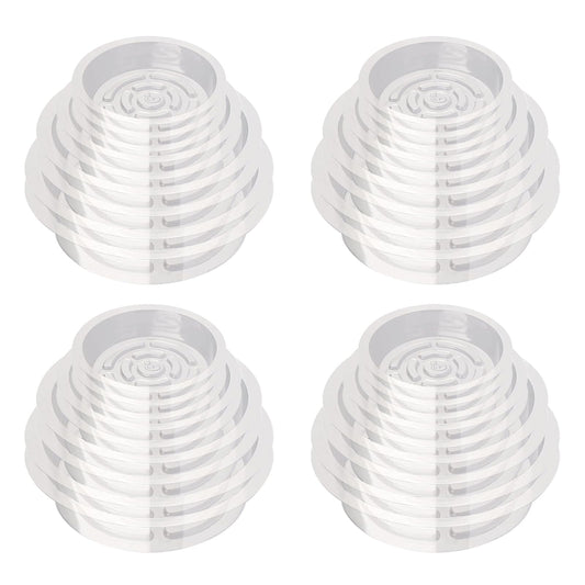 Hyuetrsa 36 PCS Plastic Plant Trays，6/8/10/12 Inch Plant Saucers Clear Plastic,Plastic Plant Saucer Durable Plant Trays for Plant pots Indoors and Outdoors（Round，Clear）