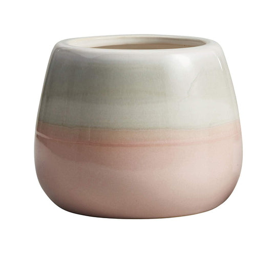 47th & Main Ceramic Decorative Pot, 4" Tall, Pink/Grey