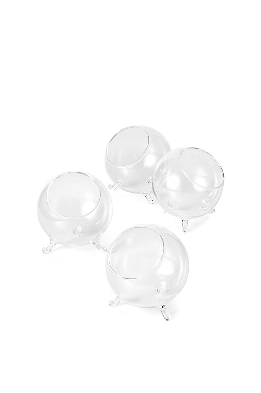 Serene Spaces Living Set of 24 Mini Greenhouse Bowl, Glass Balls for Plants, Succulent Orbs for Centerpiece at Weddings, Events, Measures 4.5" Tall and 4" Diameter
