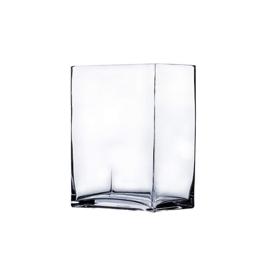 WGV Rectangle Block Vase, Length 6", Width 4", Height 6", Clear Floral Bouquet Glass Container, Fish Tank, Planter Terrarium for Wedding Party Event, Home Office Decor, 1 Piece