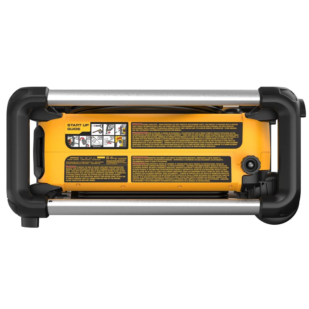 DEWALT Electric Pressure Washer, 2100 PSI, Jobsite Power Washer (DWPW2100) Yellow