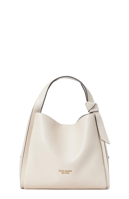 kate spade new york Knott Pebbled Leather Medium Crossbody Tote, Milk Glass