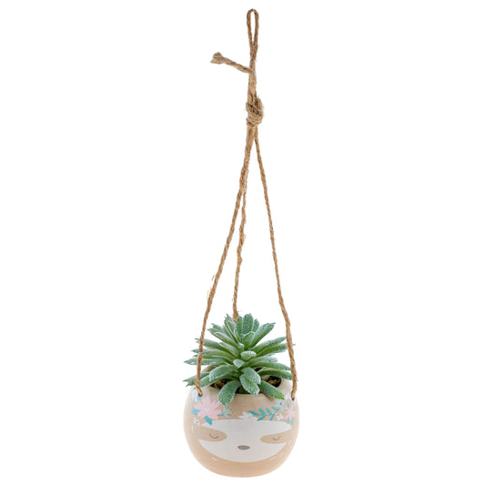 Karma Shaped Hanging Succulent Pot Sloth