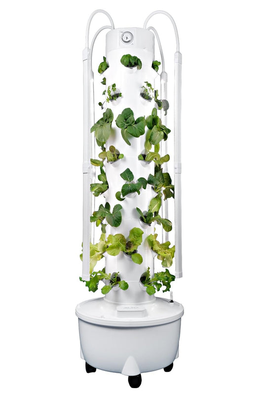 ALTO GARDEN HX Aeroponic Tower | High Capacity Tower | Hydroponics Growing System Kit | Food Grade with 40 Net Pots (with LED Grow Lights)