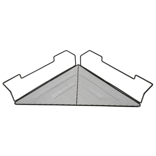 INOOMP Wire Corner Plant Pot Stand 18.7 Inch Triangular Storage Rack Organizer for Balcony Desk Office Indoor Flowerpot Display Shelf Holder