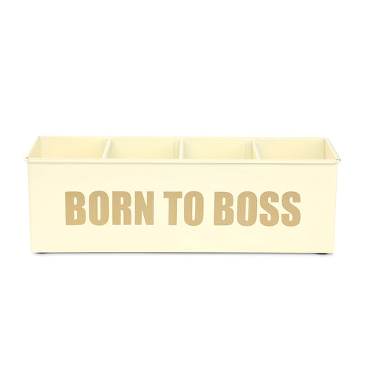 DUDKI Home Present Desk Organiser 4 compartments Decorative Pen Pencil holder/Vanity Kit/Travel Box/Makeup Box/Cosmetic Box/Storage Box/knife Holder/Spoon Holder-Gift Office Desk Décor