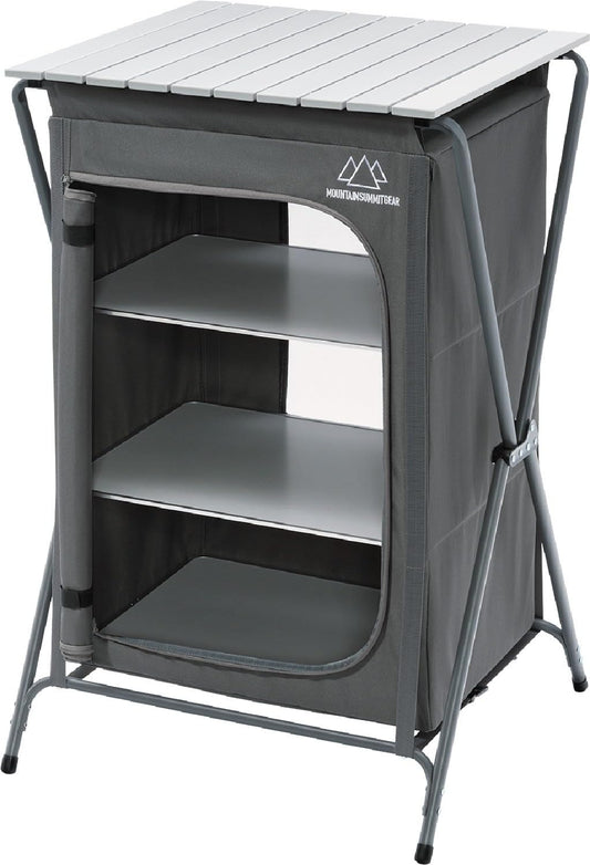 MOUNTAIN SUMMIT GEAR Foldable Roll Top Camping Pantry and Table, Made by Caddis Sports