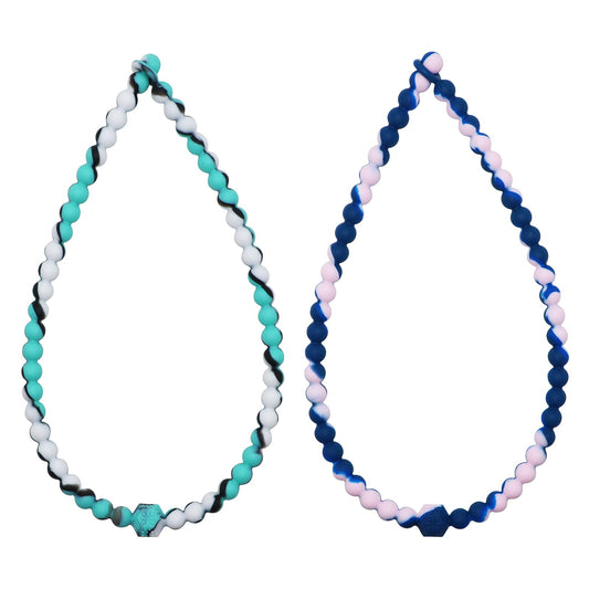Chew Necklaces for Sensory Kids, 2 Pack Chewy Necklace Sensory to Reduces Anxiety and Stress, Integrated Safety Design Teething Necklace for Baby, BPA Free