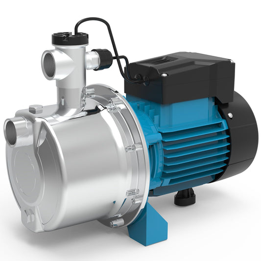 1.2 HP Smart Control Booster Jet Pump, 1200 GPH 115V Stainless Steel Shallow Well Pump with Automatic On/Off for Home, Garden, Farm Irrigation, and Sprinkler Systems, Enhanced Water Pressure