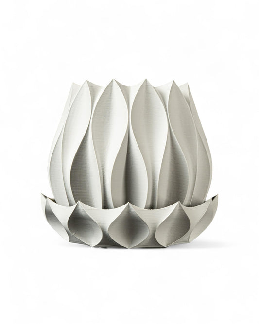 Neo Lotus Planter – Modern Sculptural Pot for Orchids, Succulents & Airplants | Minimalist Indoor Vase for Home, Desk, Shelf or Gift Decor (Pure White, Standard Structure 6" x 6" WH)