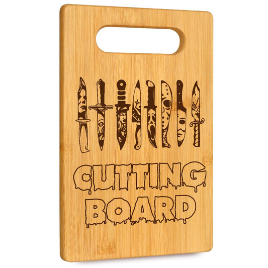 Halloween Kitchen Decor Gifts Cheese Board for Friends, Horror Film Movie Parody Bamboo Cutting Board, Food Serving Bamboo Cutting Board for Home Decor, Birthday Housewarming Gifts for Women