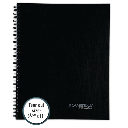 Cambridge Business Notebook, Action Planner, Legal Ruled Paper, 8-1/2" x 11", 80 Sheets, Flexible Soft Touch Cover, Wirebound, Gray (06064)