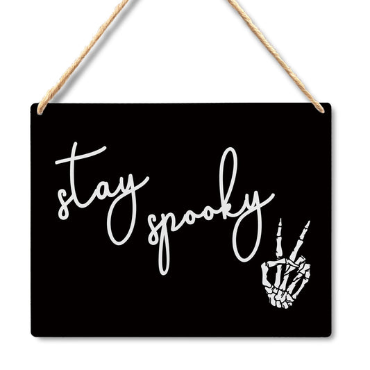Lacosu Wall Pediments Spooky Sign,Spooky Wall Decor,Halloween Signs,Gothic Decor,Halloween Wall Decor,10x8 Inches