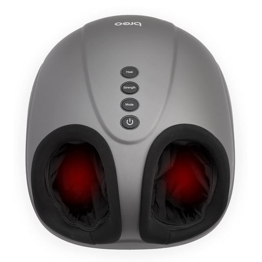 Breo Foot Massager with Heat, Deep Tissue Kneading, Shiatsu Massage Machine for Relax, Relieve Foot Pain, Plantar Fasciitis, Fits Feet Up to Men Size 14, Mother's Day Gift