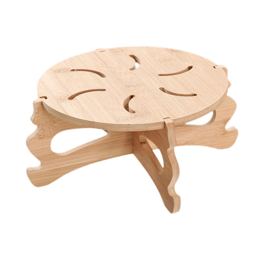 Fonowx Planter Stand Bamboo Planter Stand Indoor Outdoor Plant Pot Holder Display Rack Decorative Flower Pots Stand Modern Potted Stand Suitable for Home, 23.5cmx23.5cmx11.5cm