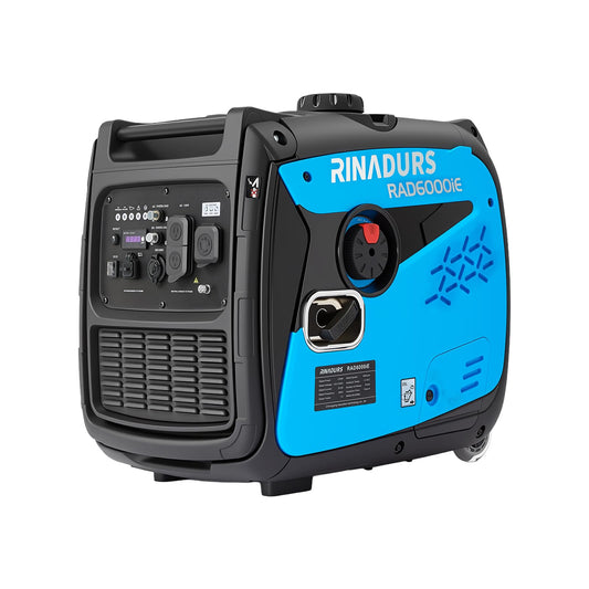 RAD 6000iE Portable Generator, 5500W Peak / 5000W Rated, 223cc Engine, ECO Mode, CO Detection, Ideal for RV and Home Backup Power