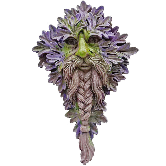 Euiroet 7.9" Real Tree Face Hugger Statue, Garden Whimsical Resin Statues with Foliage Features, Outdoor Fairy Elve Accent Yard Art, Halloween Trees Decorations Outdoor Wall Mounted Statue