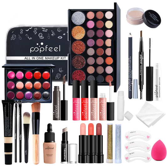 All in One Makeup Kit for Women Full Kit, Valentine's Day Gifts Set for Women Girls, Makeup Essential Bundle Include Eyeshadow Palette Lipstick Blush Foundation Concealer Mascara Eyebrow Pencil
