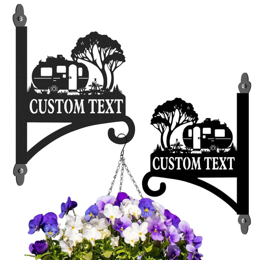 Kotagi Personalized Lanterns Brackets Outdoor for Campsites | Custom Plant Wall Hanger | Rust-Resistant Waterproof Wind Chimes Bird Feeder Hanger | Gifts for Home Decor