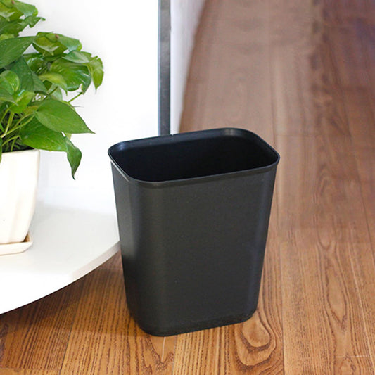Halyuhn Black Small Trash Can 4Pack, 2Gallon/8L Plastic Office Trash Bin Garbage Can Under Desk, Trash Cans for Bedroom, Office and Kitchen, Trash Bins WasteBasket Fits Narrow Space, Plastic Trash Can