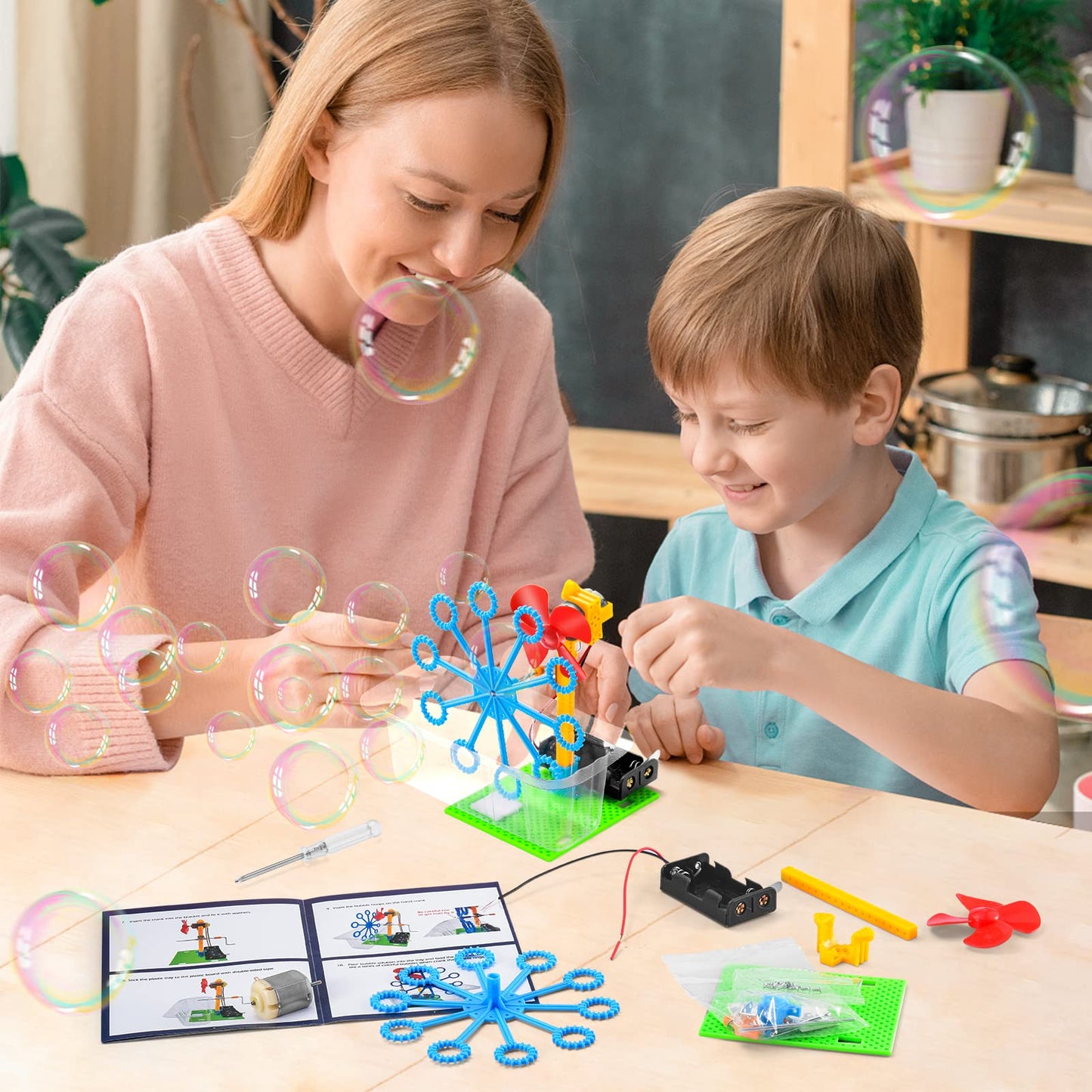 BeAndge STEM Robotics Kit - 6 Set STEM Toys for Age 8-13 8-10, Kids Crafts for Girls Boys Toys Gifts 6 7 8 9 10 Year Old Birthday Gifts, Engineering Science Robot Building Kits for Kids Age 8-12 6-8