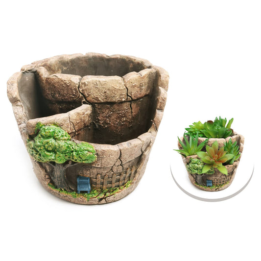 MOONZON Succulent Plant pots, 5.3" Succulent Plant Cactus Creative pots, Home, Office and Garden pots Decoration, Exquisite Valentine's Day, Christmas, Birthday Gifts
