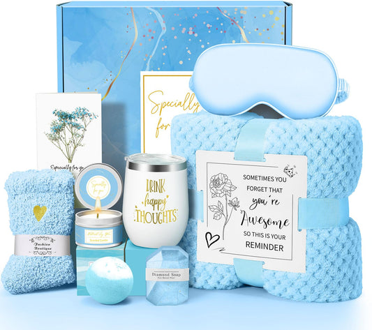 Mothers Day Gifts for Mom Wife Grandma Daughter Friends Sister, Happy Birthday Gifts for Women Mom Her Friend Sister Wife Grandma, Self Care Gift Get Well Relaxing Spa Gift Basket Set