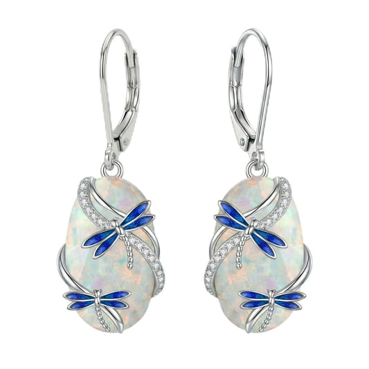 ONEFINITY Opal Dragonfly Earrings Opal Earrings Dragonfly Jewelry Gifts for Women