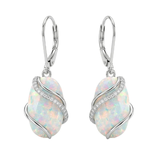 ONEFINITY White Opal Earrings Opal Earrings Opal Jewelry Gifts for Women