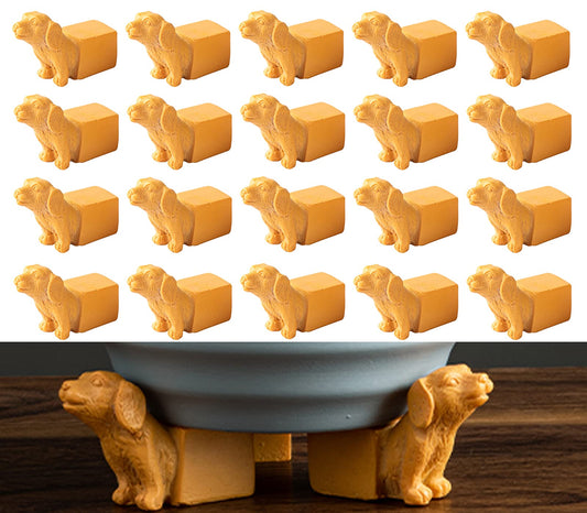 dgudgu Dog Head Shaped Planter Feet for Indoor and Outdoor Pots - Risers to Improve Airflow, Drainage - Decorative Elevator for Planters