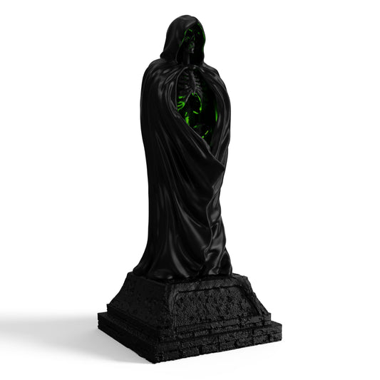 GonGoo Resin Gothic Decor Indoor, Light Up Ghosts of Gothic Room Decor, Cool Black Ghost Figure with The Cloak Grim Reaper, Suitable for Placing in The Home, with a Vintage and Fantasy Home Decor