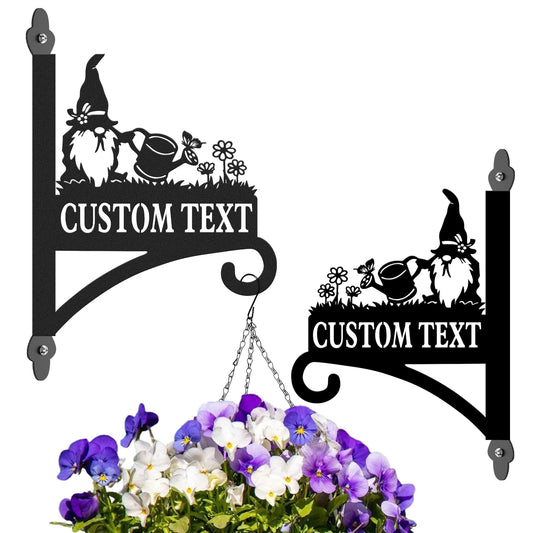 Kotagi Personalized Wall Mount Hooks for Garden | Custom Metal Brackets Decorative Plant Hangers for Outdoor | Rust-Resistant Hooks for Hanging Flower Basket | Gifts for Home Decor