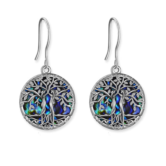 ONEFINITY Sister Earrings Gifts 925 Sterling Silver Tree of Life Dangle Drop Earrings Sister Birthday Jewelry Friendship Gifts