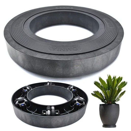 Omnia Plant Glider – Heavy Duty Plant Caddy with Wheels for Large Pots | 200lb Capacity, 360° Rolling Plant Stand | Indoor & Outdoor Planter Mover for All Types of Floors | 1 Year Warranty | Charcoal