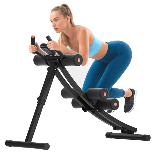 WECENI Abdominal Trainers, Adjustable AB Machine at Home or Gym for Core Strength Training, Ab Cruncher Foldable Fitness Gear for Men and Women Exercise &Workout