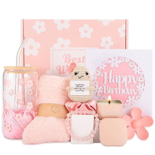 Nunubeo Birthday Gifts for Teen Girls, Cute Pink Birthday Gift Box Set for Girl, Daughter, Sister, Friend