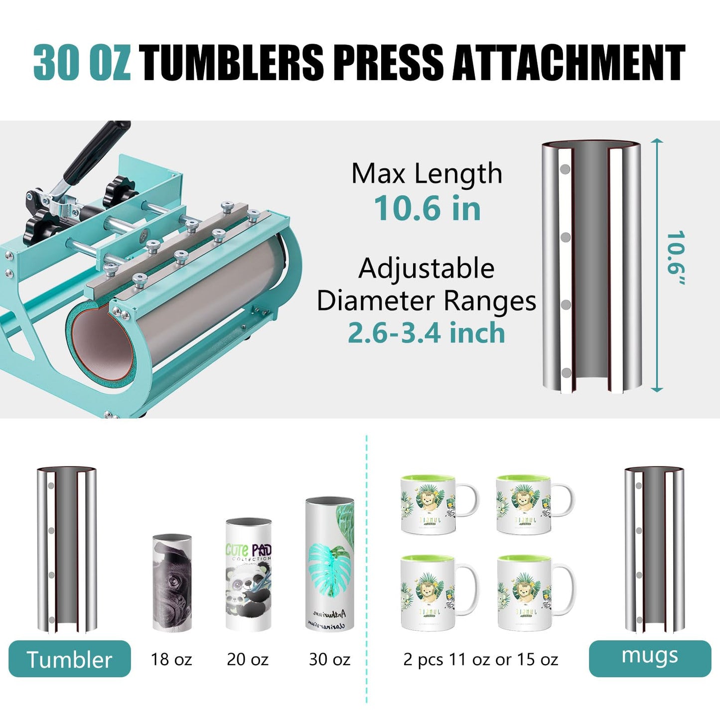 Mstge Heat Press 8 IN 1, Heat Press Machine 15x15 Inch with 30 OZ Tumbler Press, Slide Out T-Shirt Pressing Machine, Swing Away Heat Transfer Machine for T-Shirts, Tumblers Glass Mugs, Hats and Plates