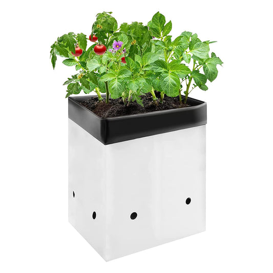 VIVOSUN 50-Pack 3 Gallon Grow Bags for Plants, Black-and-White Thick Plastic Bags for Potting Seedlings, and Rooting