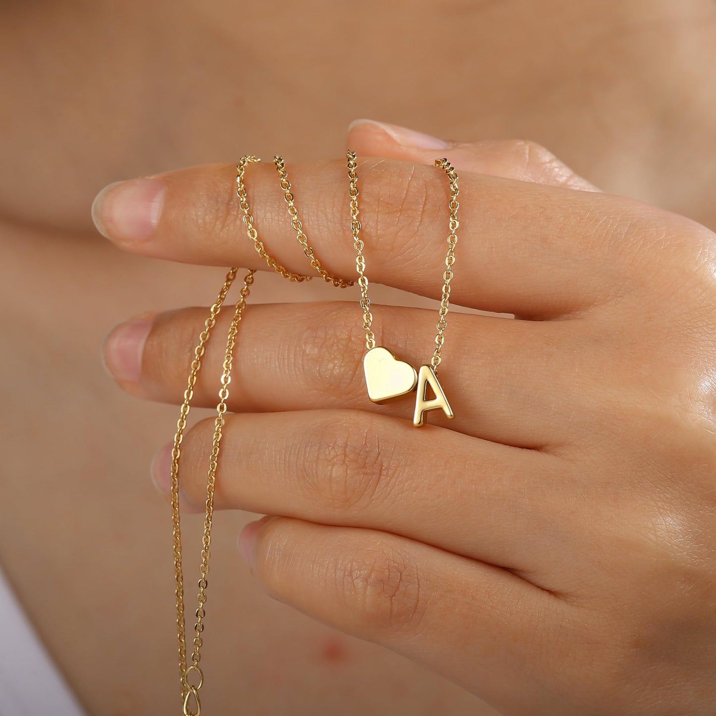Turandoss Heart Necklaces for Women Trendy, Tiny Heart Initial Y Dainty Birthday Gifts Initial Necklaces for Women Jewelry