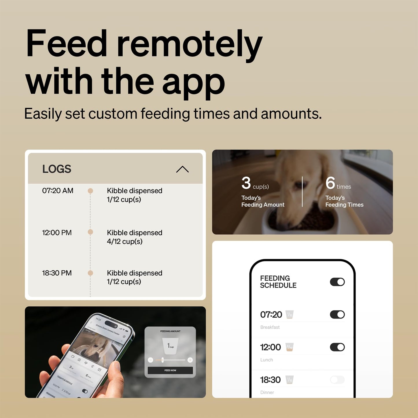 PETLIBRO Automatic Cat Feeder with Camera, 1080P HD Video with Night Vision, 5G WiFi Pet Feeder with 2-Way Audio, Low Food & Blockage Sensor, Motion & Sound Alerts for Cat & Dog Single Tray