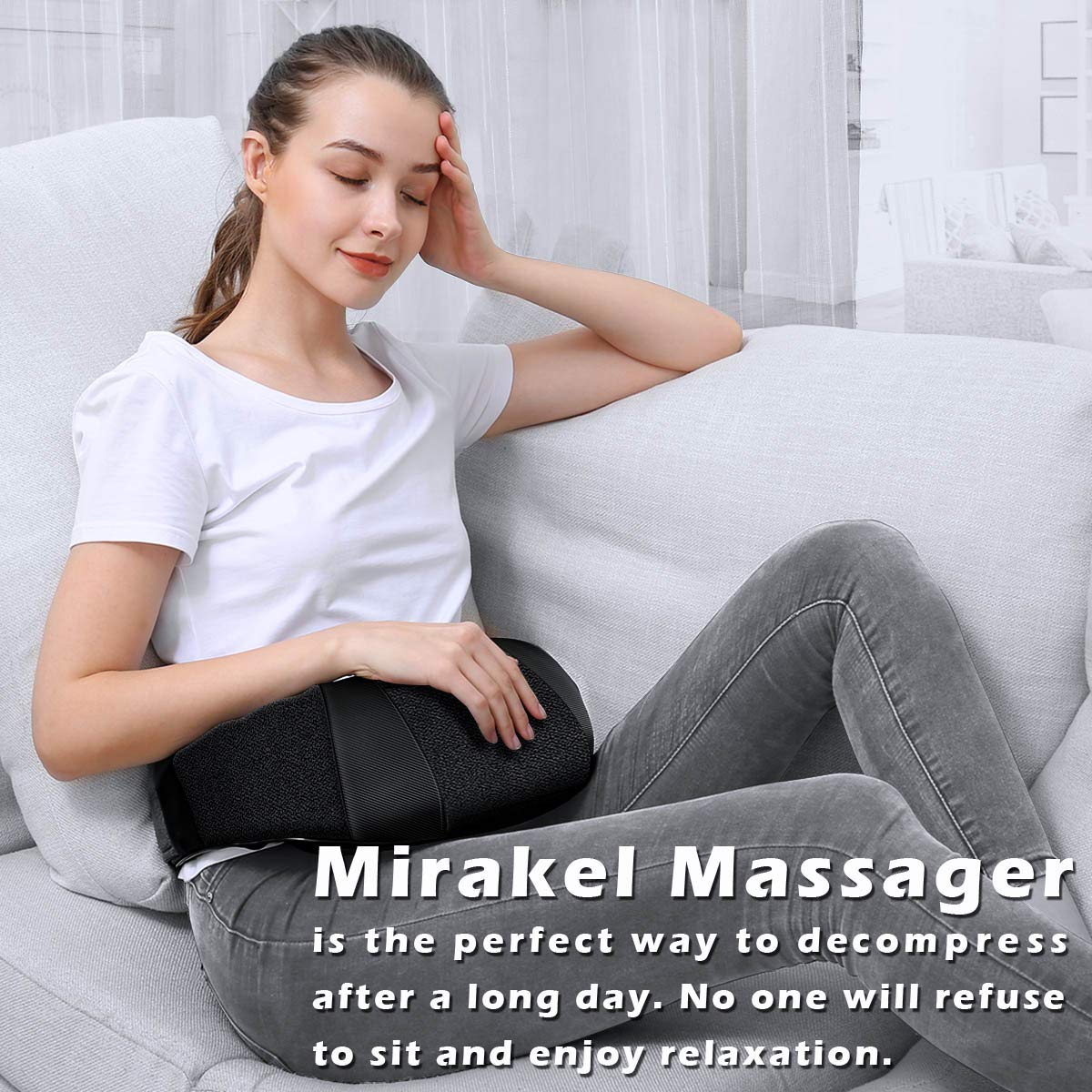Shiatsu Neck and Shoulder Back Massager with Heat – Electric Deep Tissue Kneading Massage Pillow for Pain Relief and Relaxation – Perfect Gifts for Mother’s Day, Father’s Day, Birthdays, and Christmas