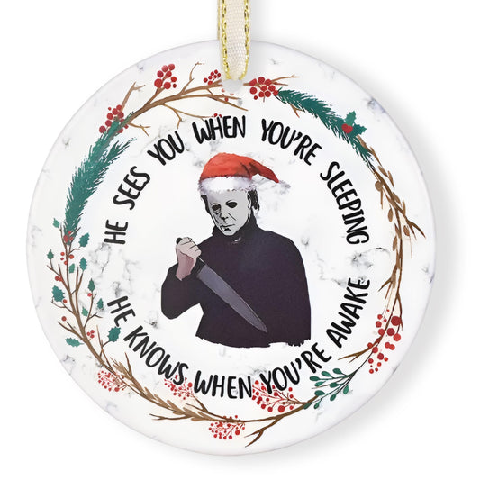Christmas 2025 Ornaments, Christmas Ornament Gift, Holiday Keepsake, Stocking Stuffers, Gift Ideas - Scary Halloween